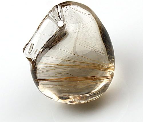 十二福辟邪稳健旺财运可爱小钱袋天然茶发晶吊坠附鉴定证书